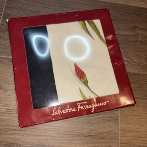 Salvatore Ferragamo Scarf Floral New 100% Silk Border